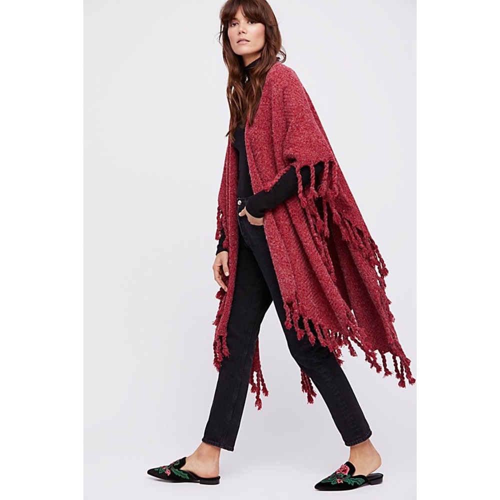 FREE PEOPLE fringe kimono cardigan - Picture 3 of 4